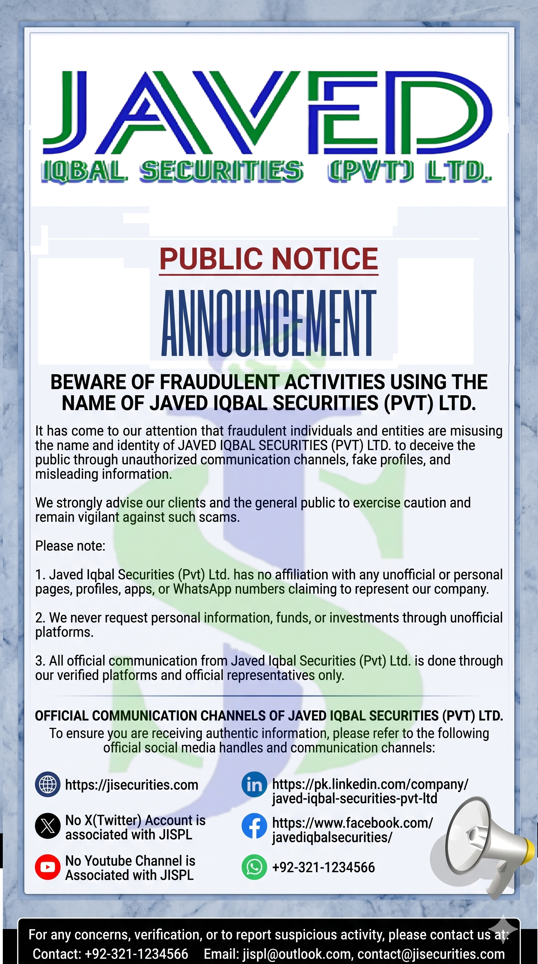 Public Notice Announcement